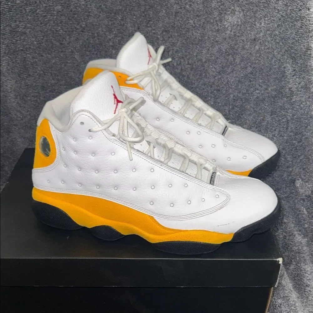 Air. Jordan Retro 13 White Yellow red Sneakers